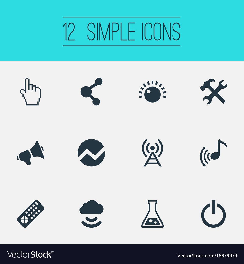Set of simple gadget icons