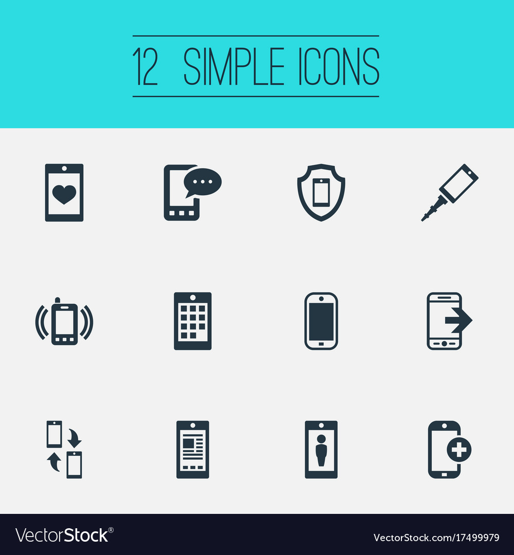 Set of simple icons element