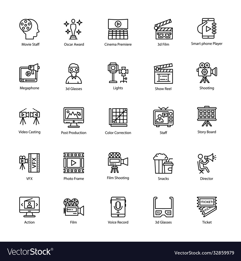 Video production icons