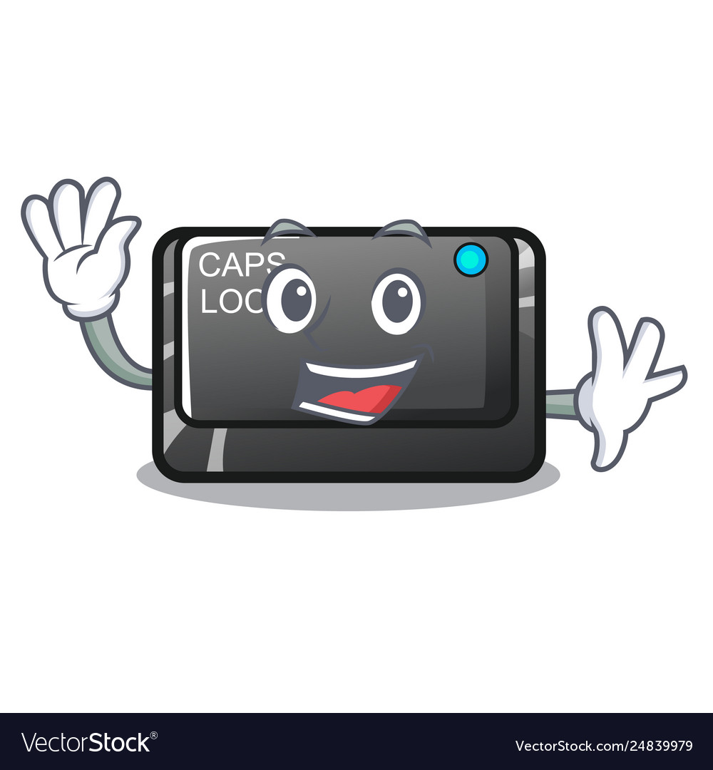 Waving capslock button in shape character