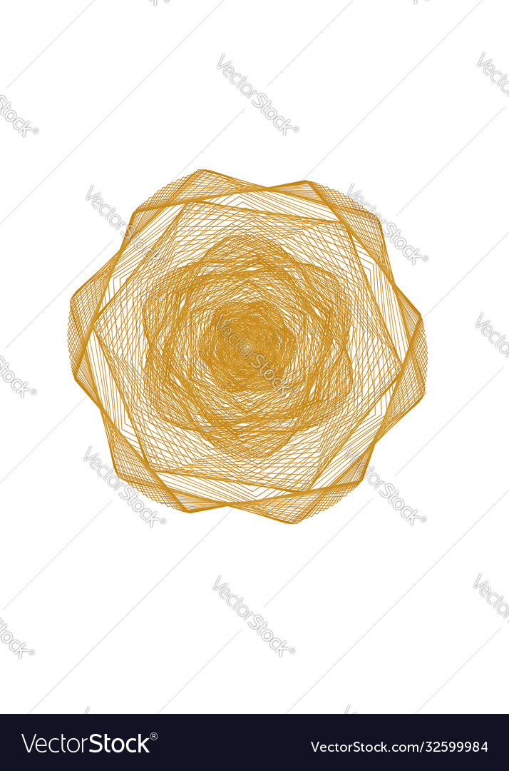 Abstract guilloched object color isolated