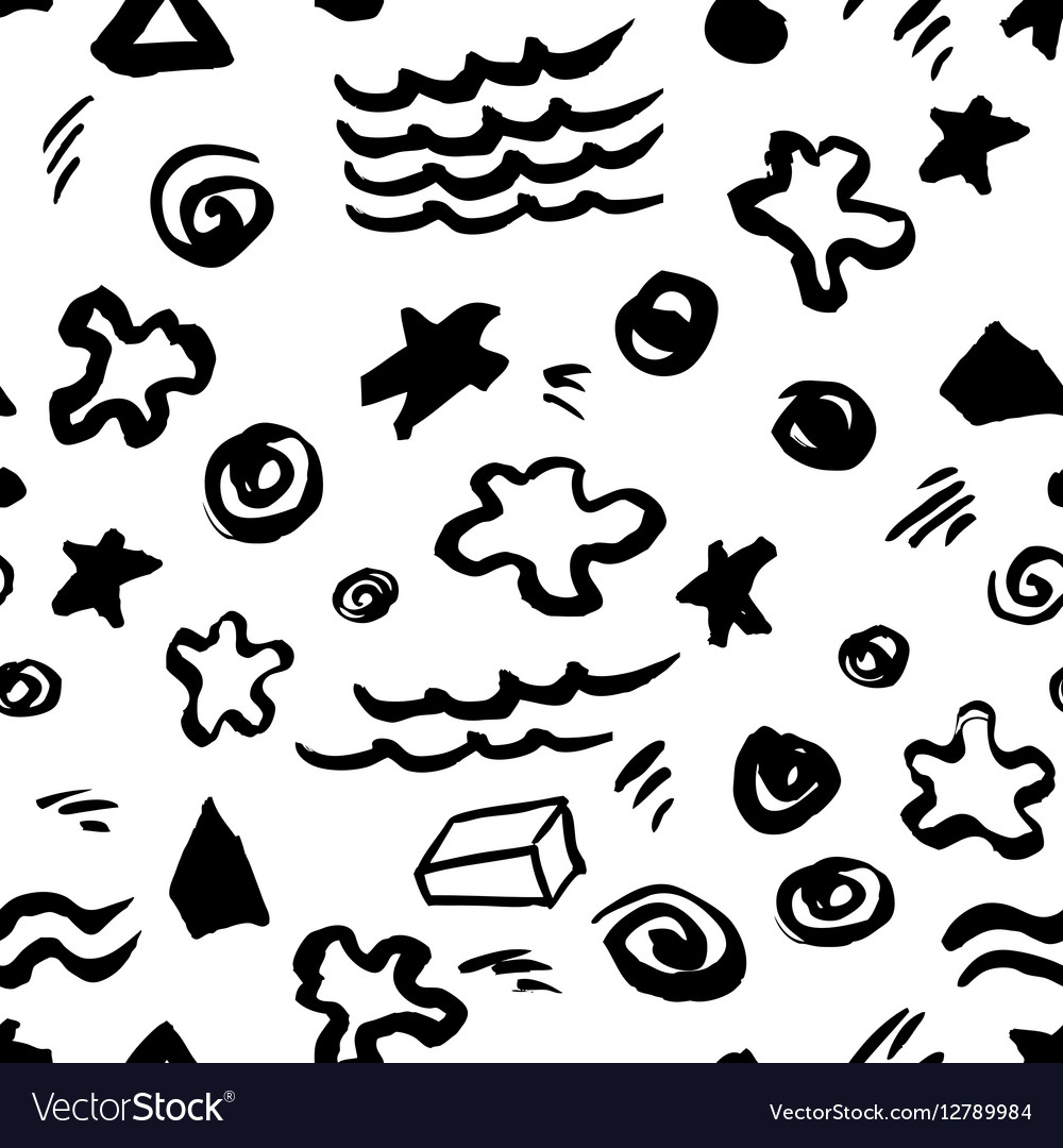 Abstract seamless pattern with artistic stars