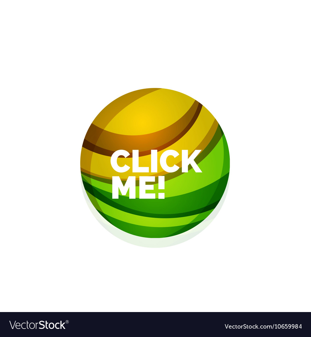 Abstract sphere button template Royalty Free Vector Image