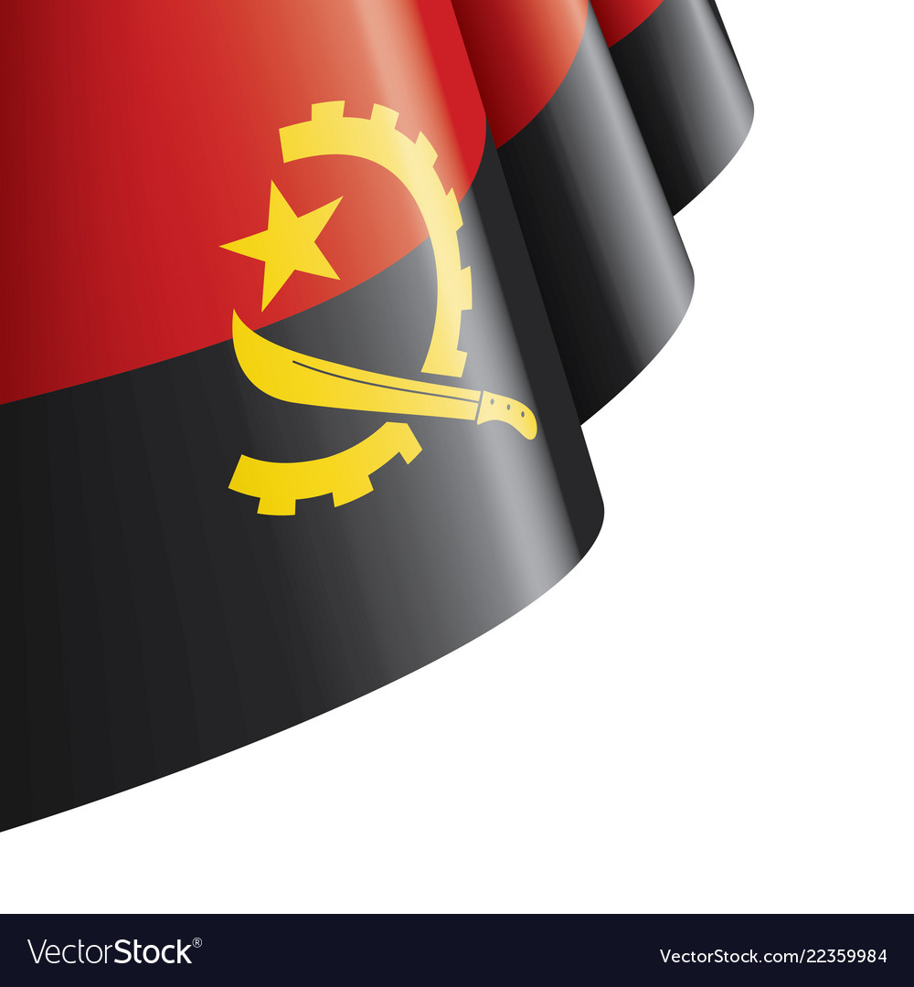 Angola flag on a white Royalty Free Vector Image