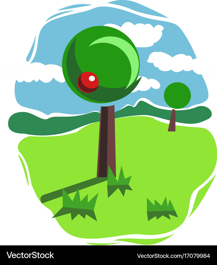 Apple tree Royalty Free Vector Image - VectorStock