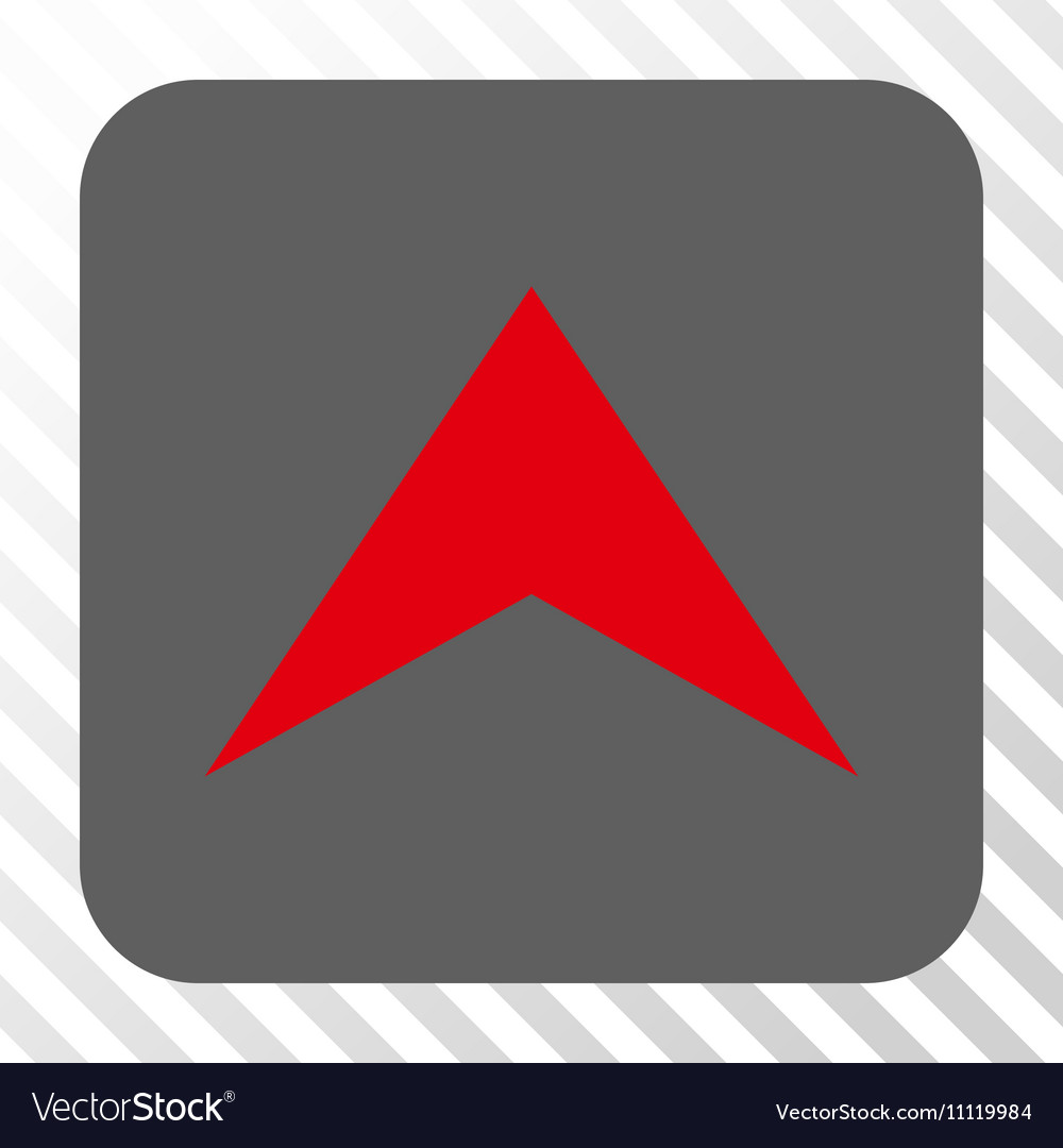 Arrowhead up rounded square button