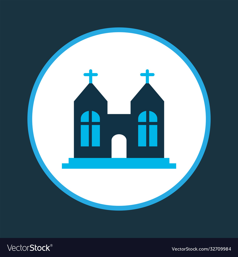 Chapel icon colored symbol premium quality Vector Image