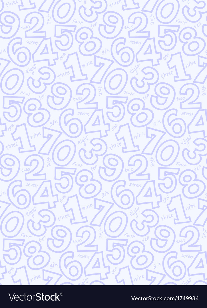 Color number pattern seamless