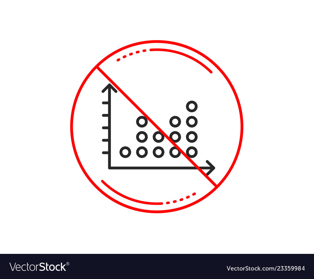 Dot plot graph line icon presentation chart sign vector image Dot plot graph line icon presentation chart sign