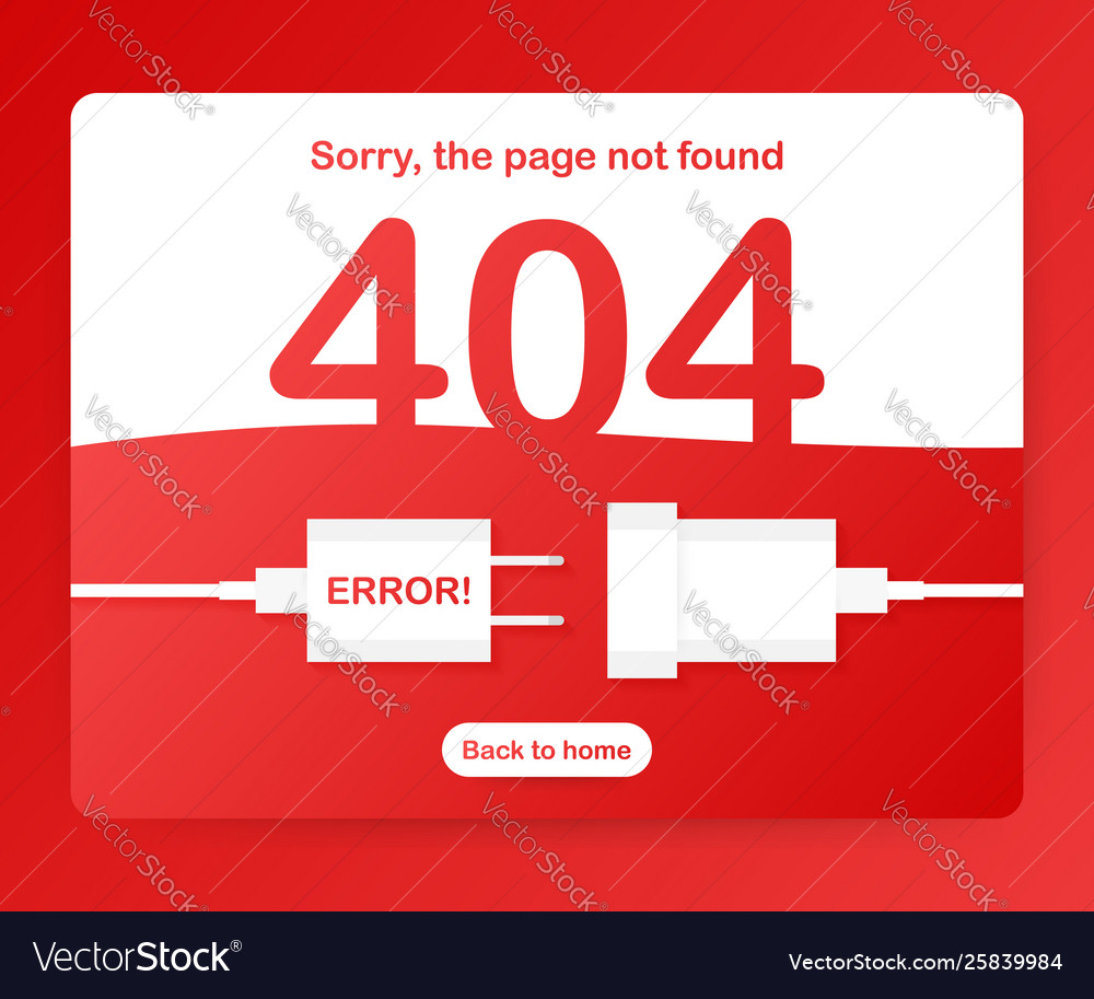 Error 404 web page template design website