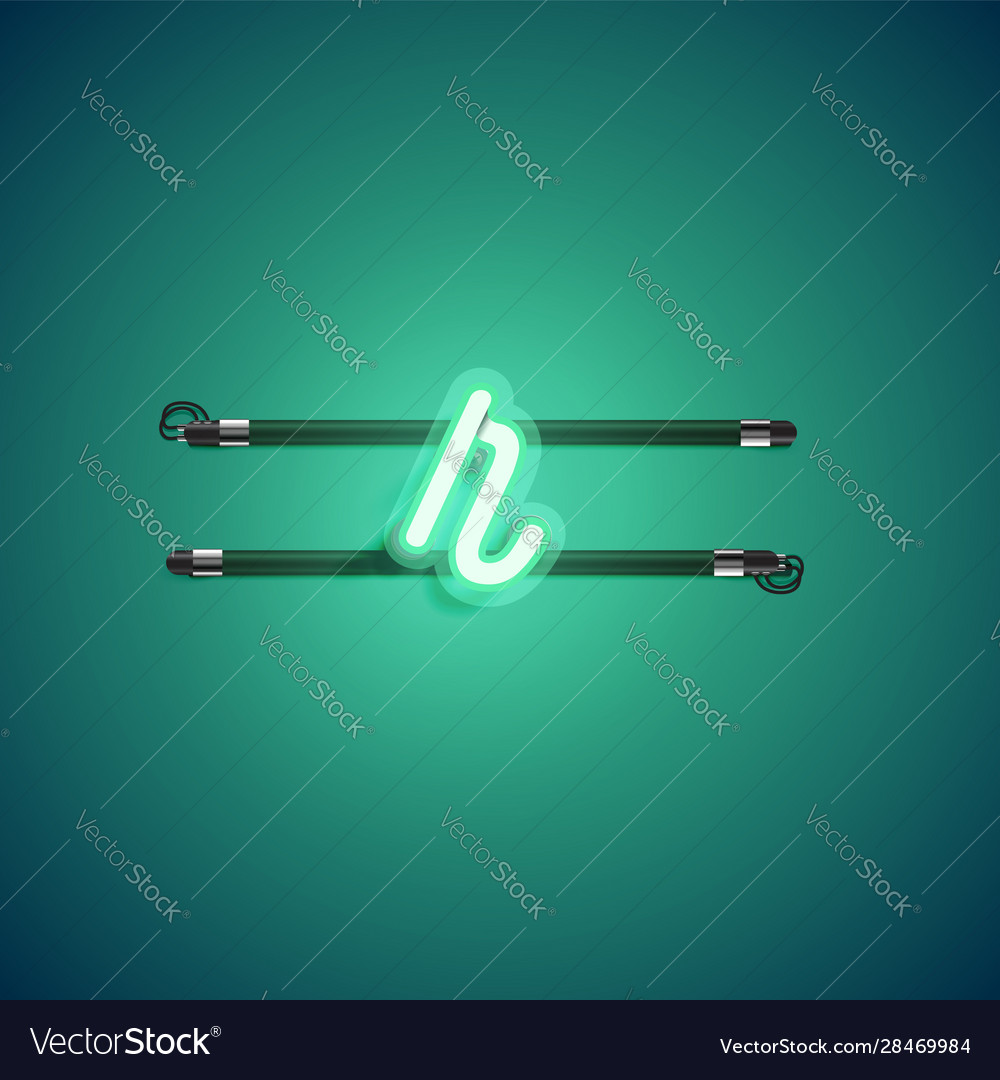 Green neon character