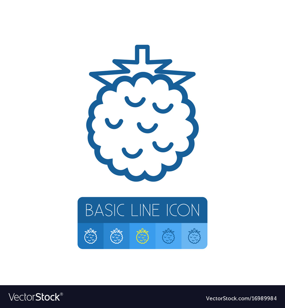 Isolated raspberry outline razz element