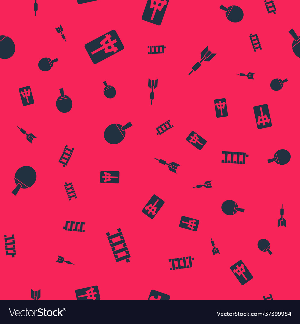 Set mahjong pieces racket and dart arrow Vector Image Set mahjong pieces racket and dart arrow