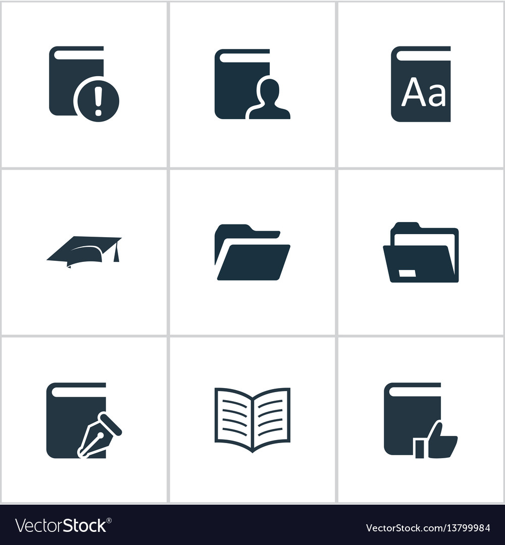 Set of simple knowledge icons