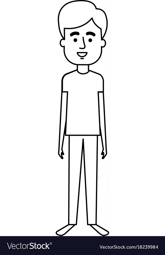 Young man avatar character Royalty Free Vector Image