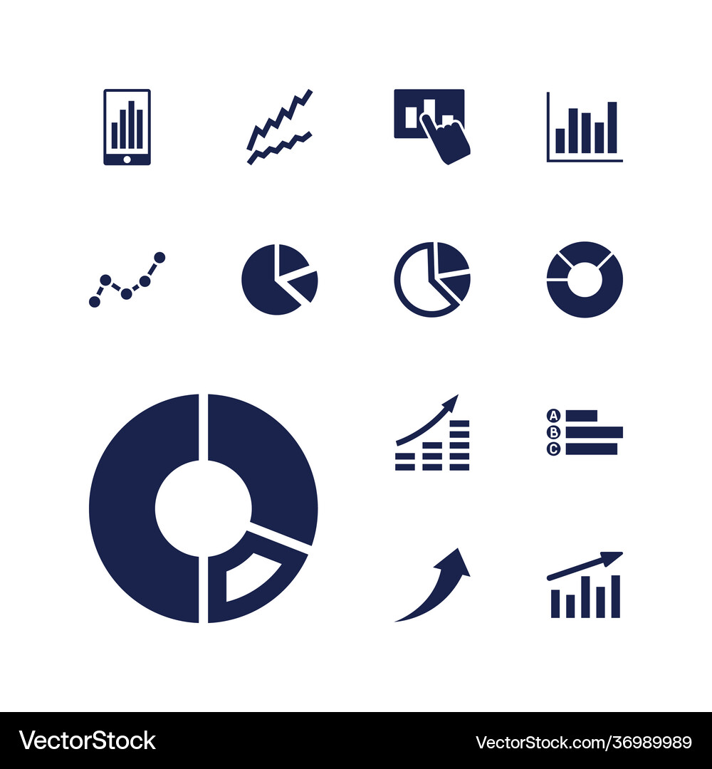 13 graph icons Royalty Free Vector Image - VectorStock