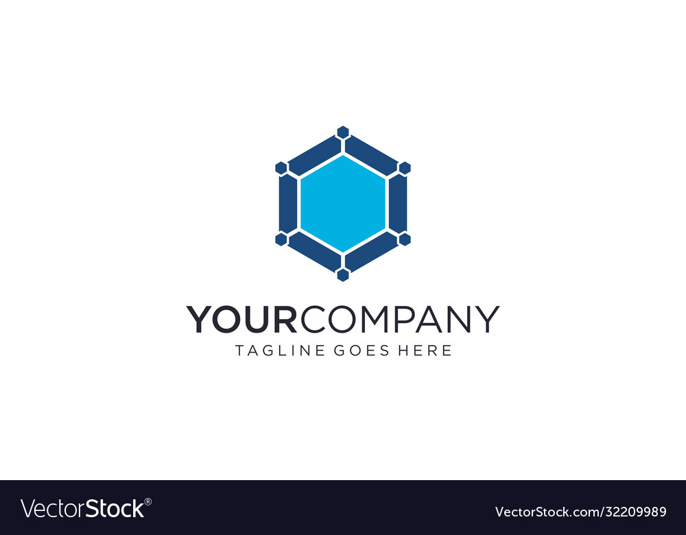 Abstract and simple shape hexagon for business