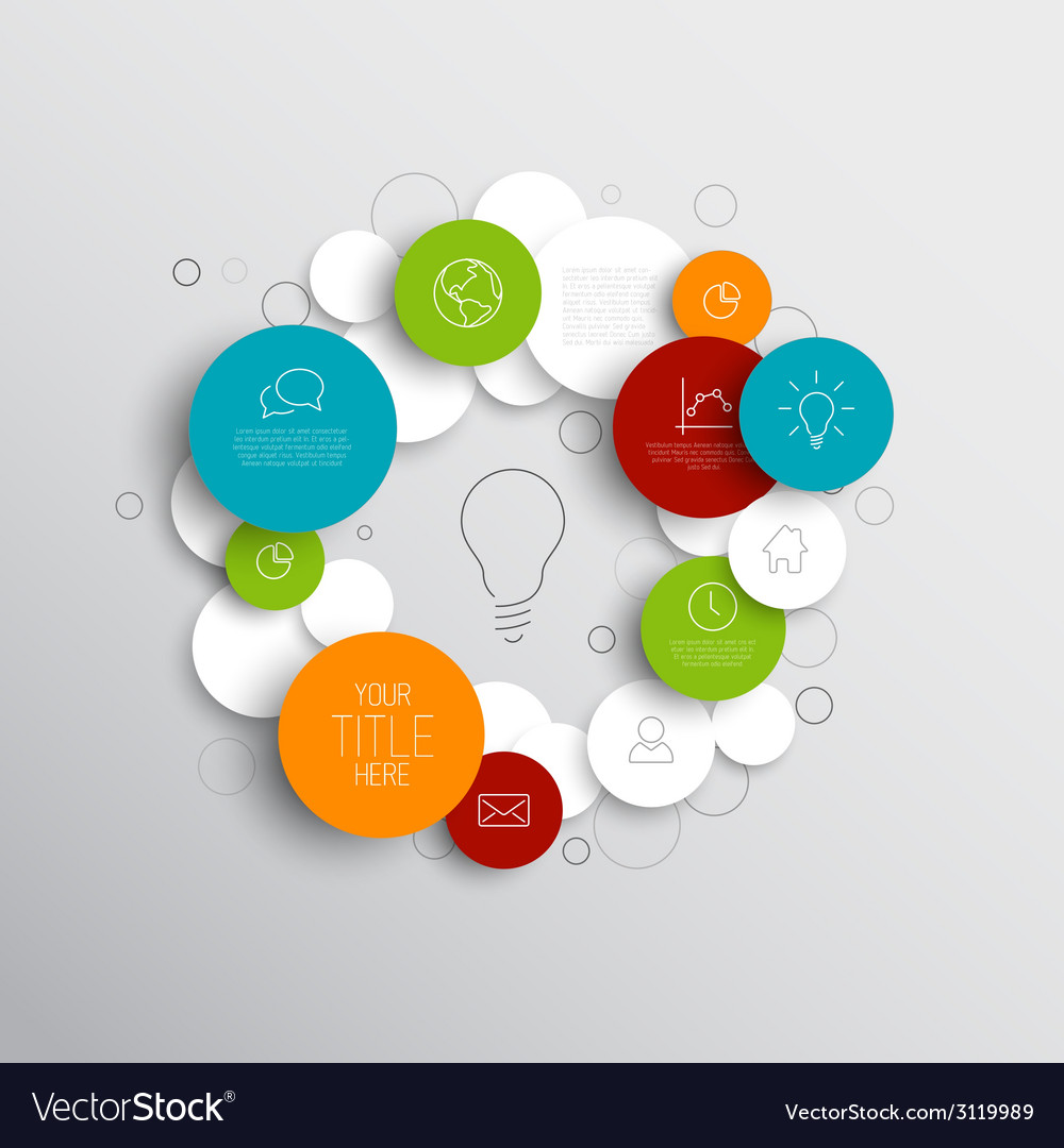 Abstrakte Kreise Infografikvorlage