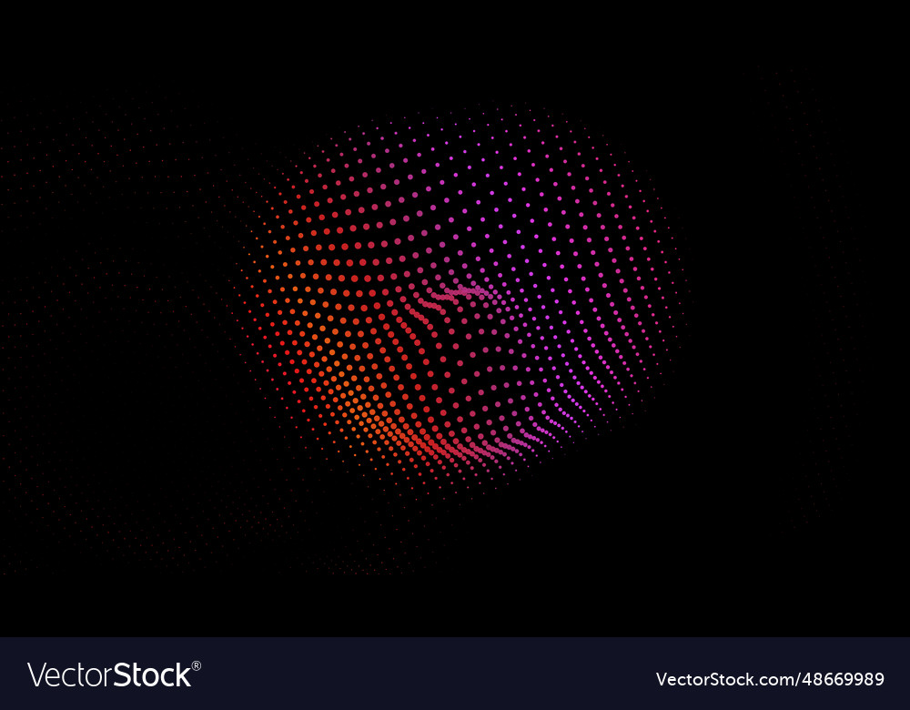 Abstract waveform net pulsating hole dots nodes