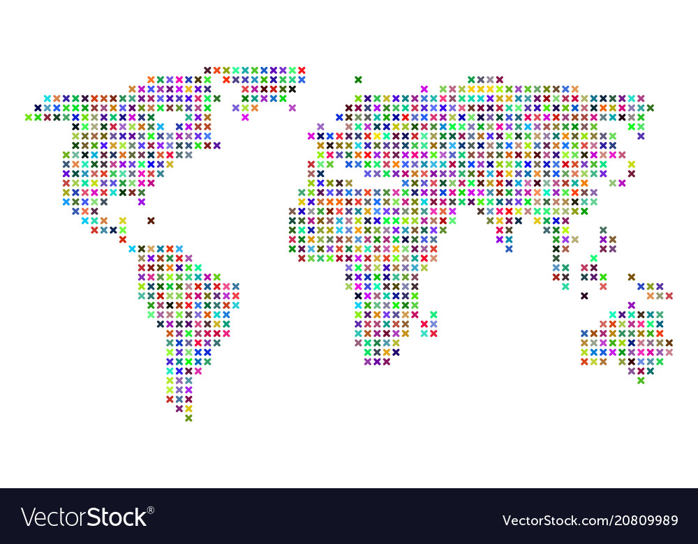 Abstract world map
