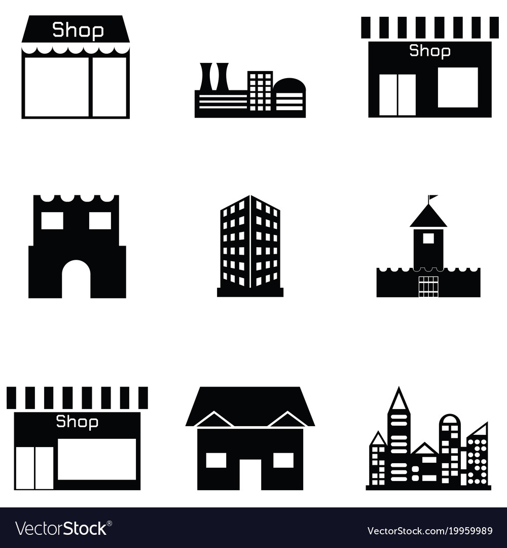 Building icon set