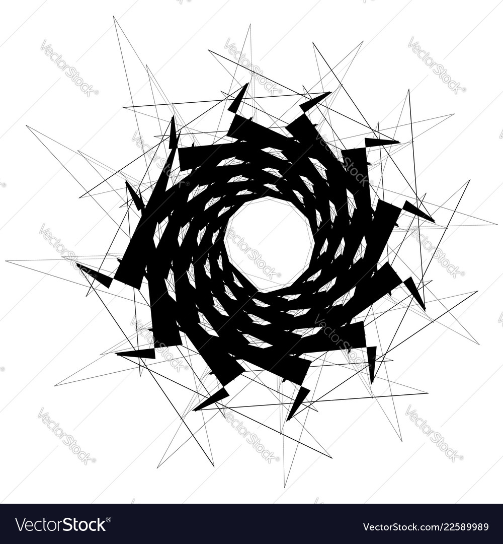 Circular geometric element rotating shapes forms vector image Circular geometric element rotating shapes forms
