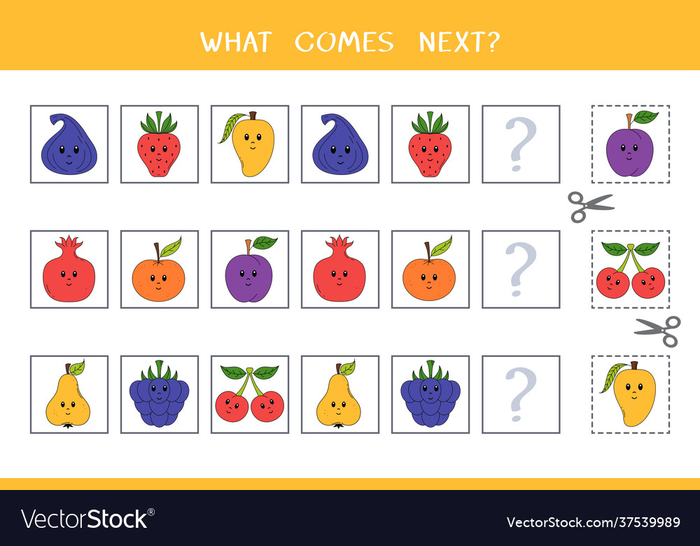 Find next object in row Royalty Free Vector Image