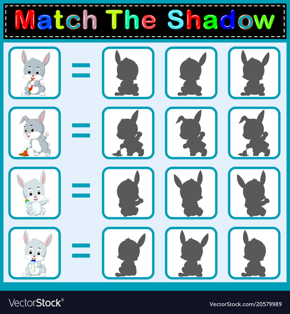Find the correct shadow of rabbit