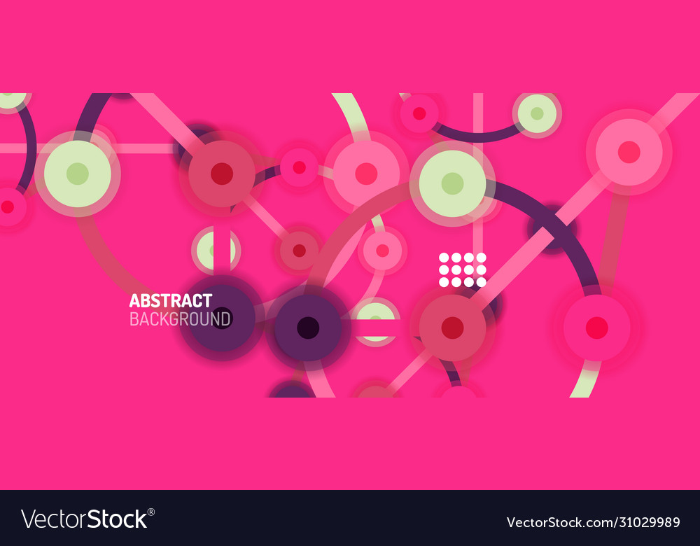 Flat style geometric abstract background round