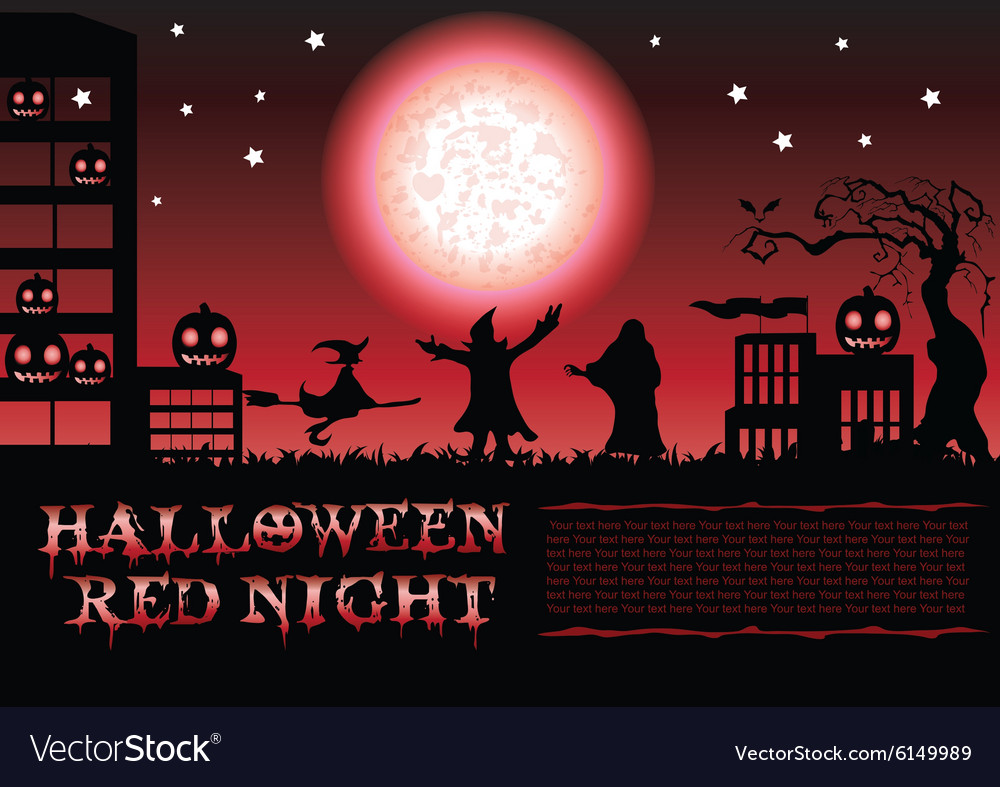 Halloween red night poster v