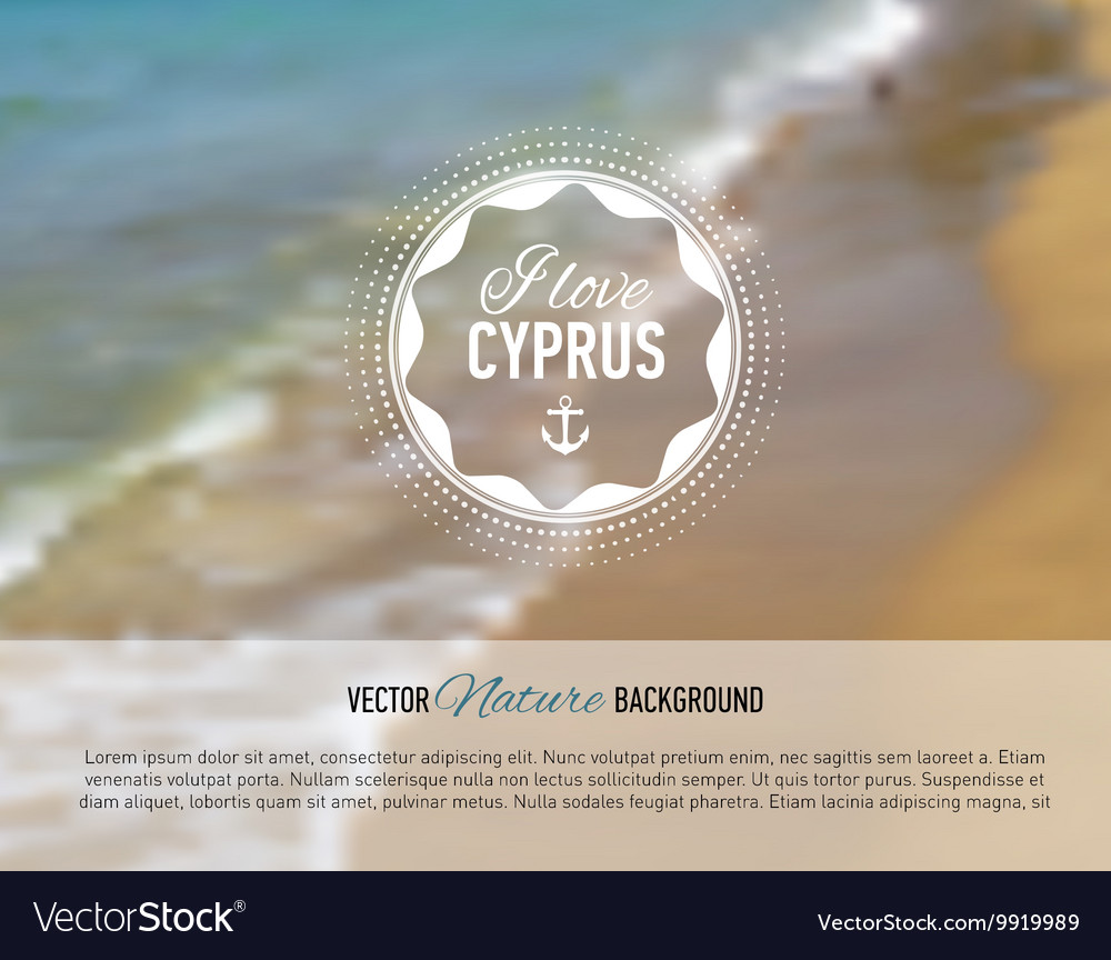Nature seaside blurred background with design text