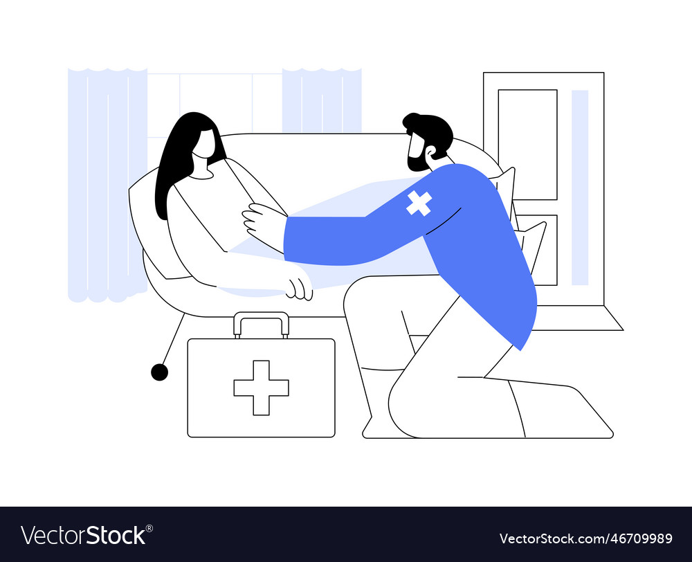 Out-of-hospital acute care abstract concept Vector Image