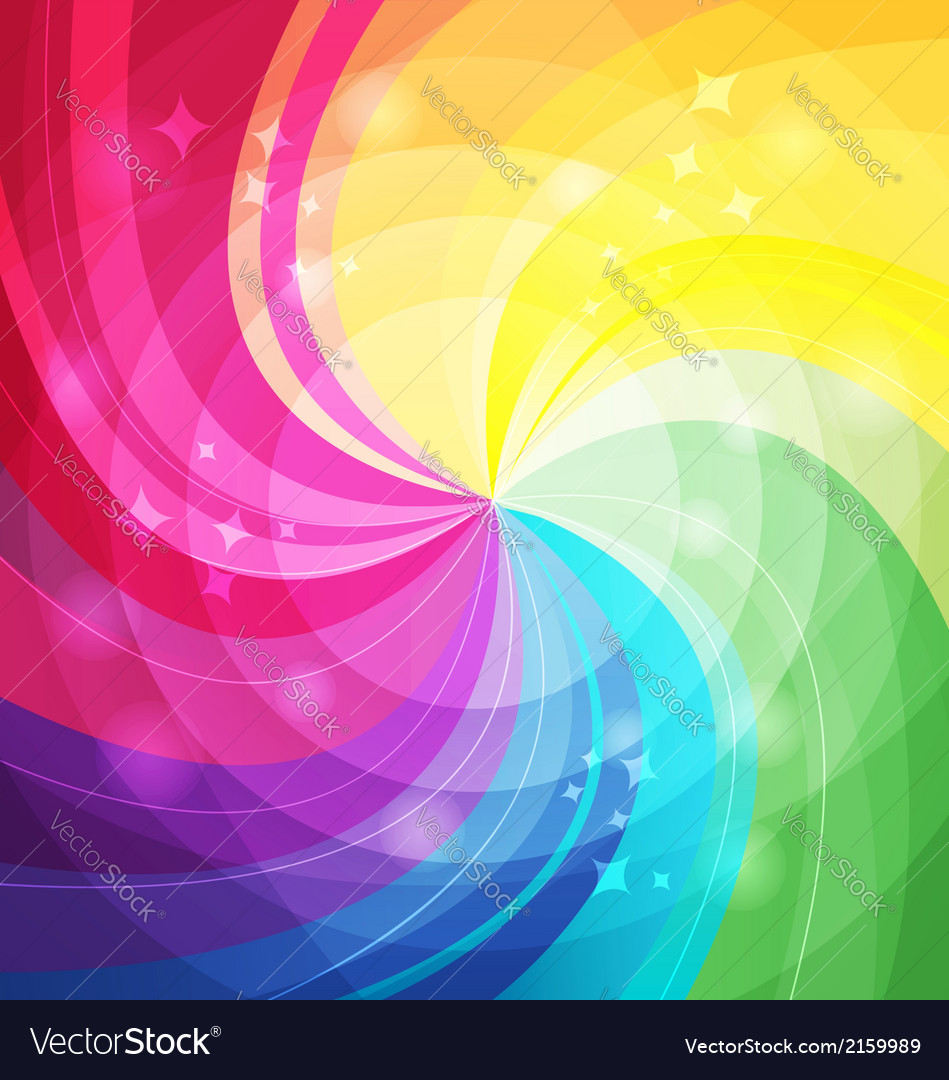 Rainbow bright background with rays3