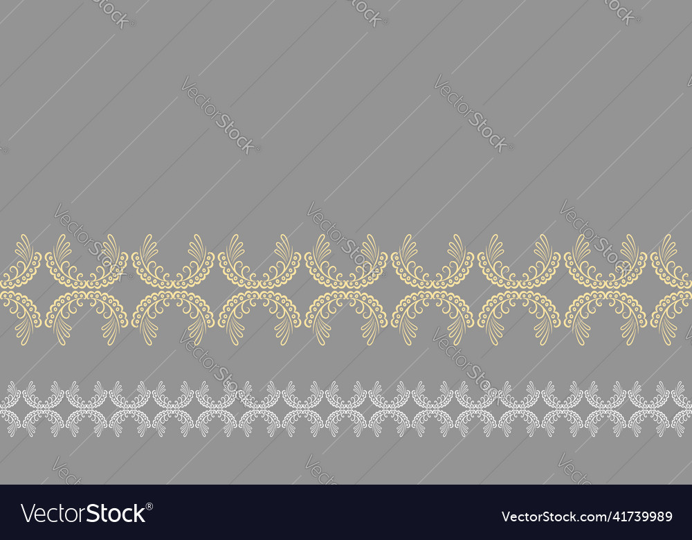 Seamless pattern brush for border horizontal vector image Seamless pattern brush for border horizontal