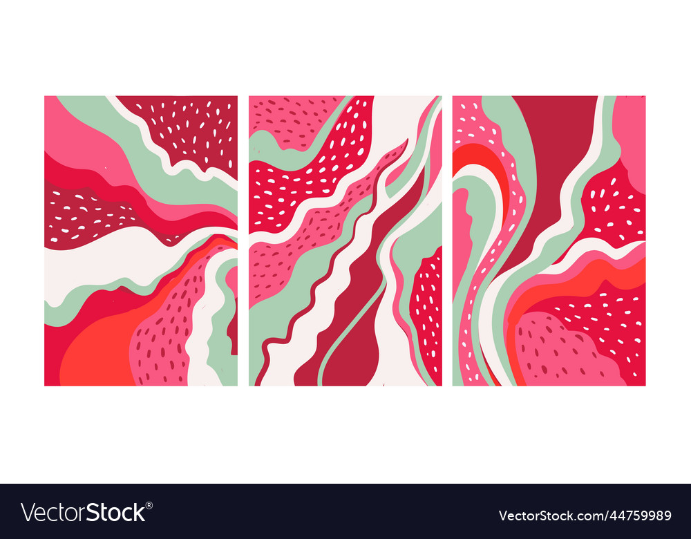 Strawberry background set of abstract