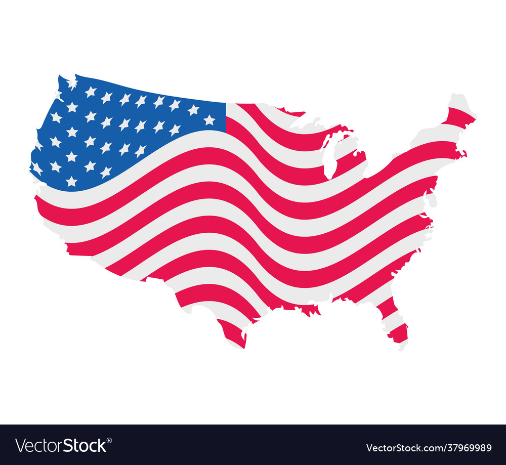 Usa map representation Royalty Free Vector Image