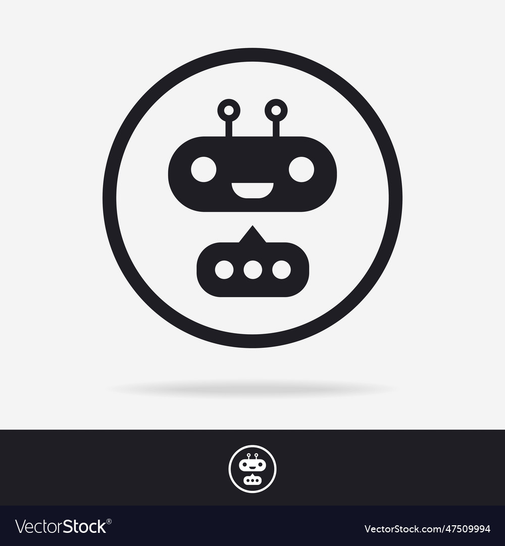 Chat bot icon set isolated on background