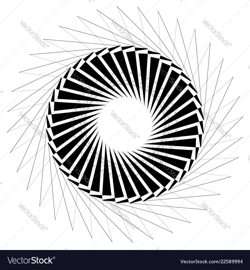 Circular geometric element rotating shapes forms vector image Circular geometric element rotating shapes forms