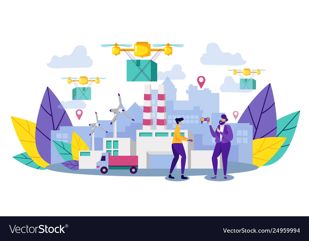 Effective enterprise automation cartoon flat Vector Image