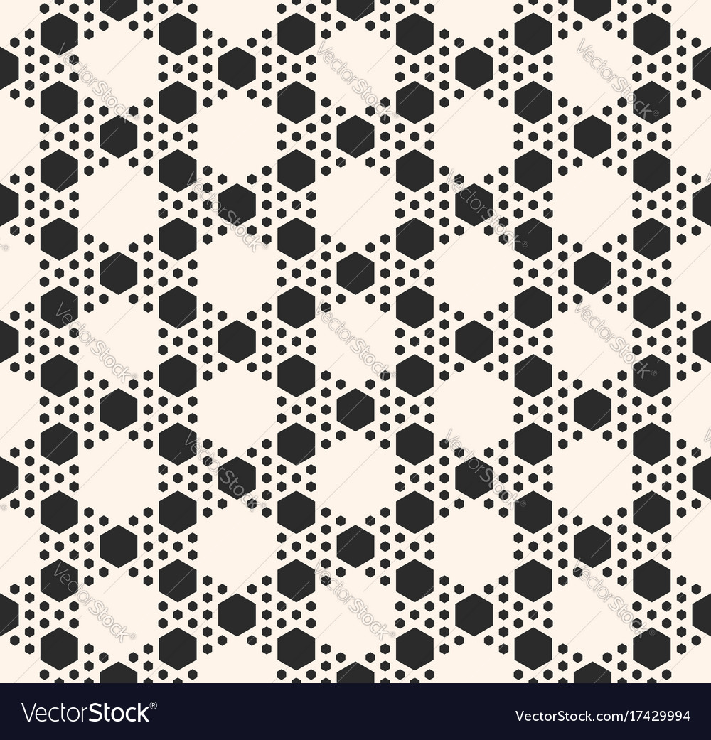 Geometric seamless pattern with hexagonal grid