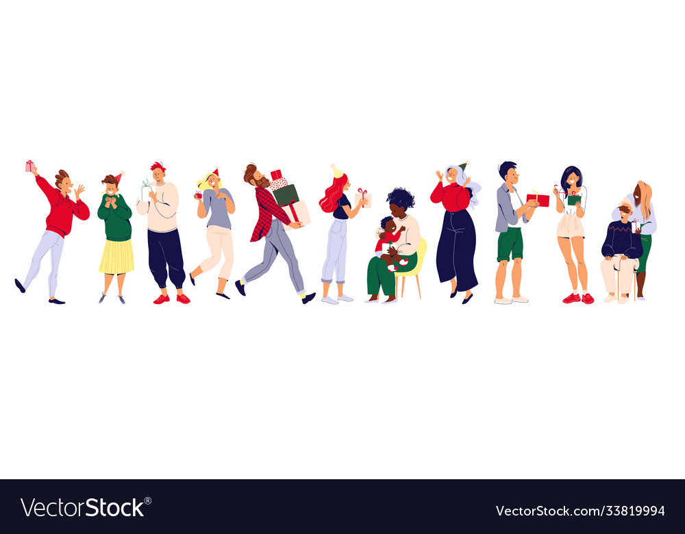 Gifts people Vector Image Gifts people