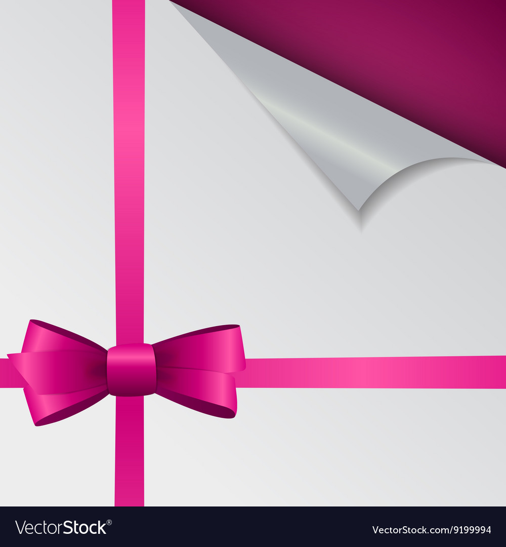 Papers with different corner bow and ribbon