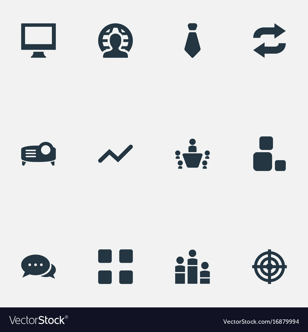 Set of simple icons element