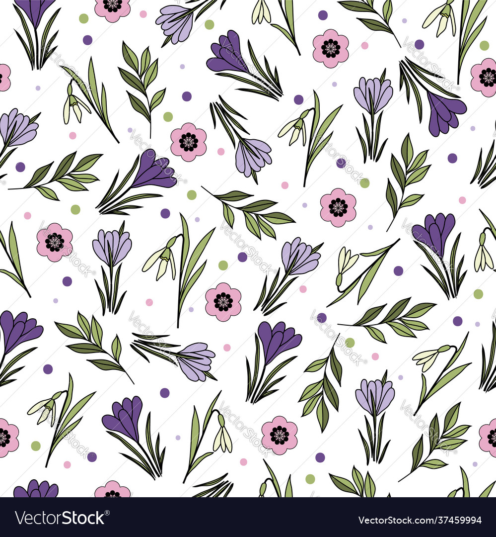 Spring pattern design Vector Image Spring pattern design