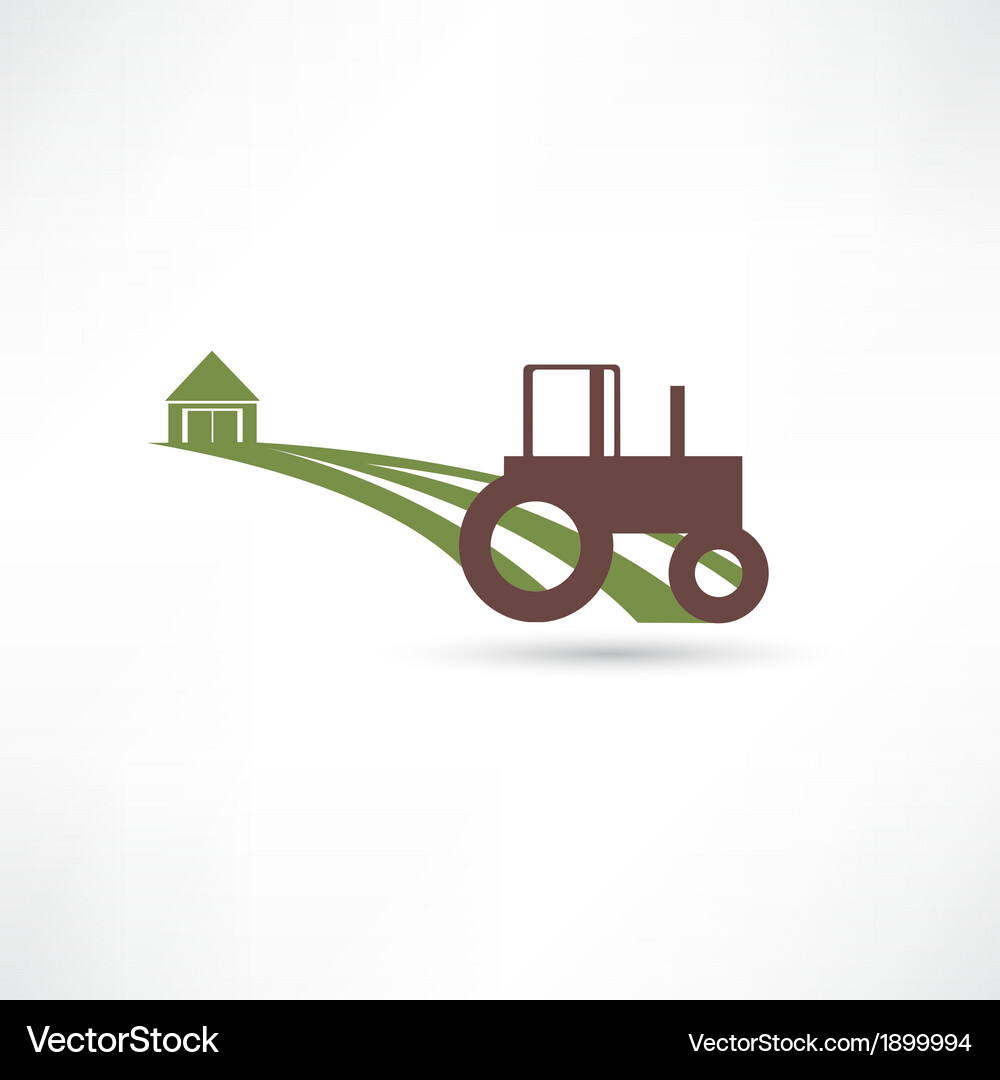 Tractor field Royalty Free Vector Image - VectorStock