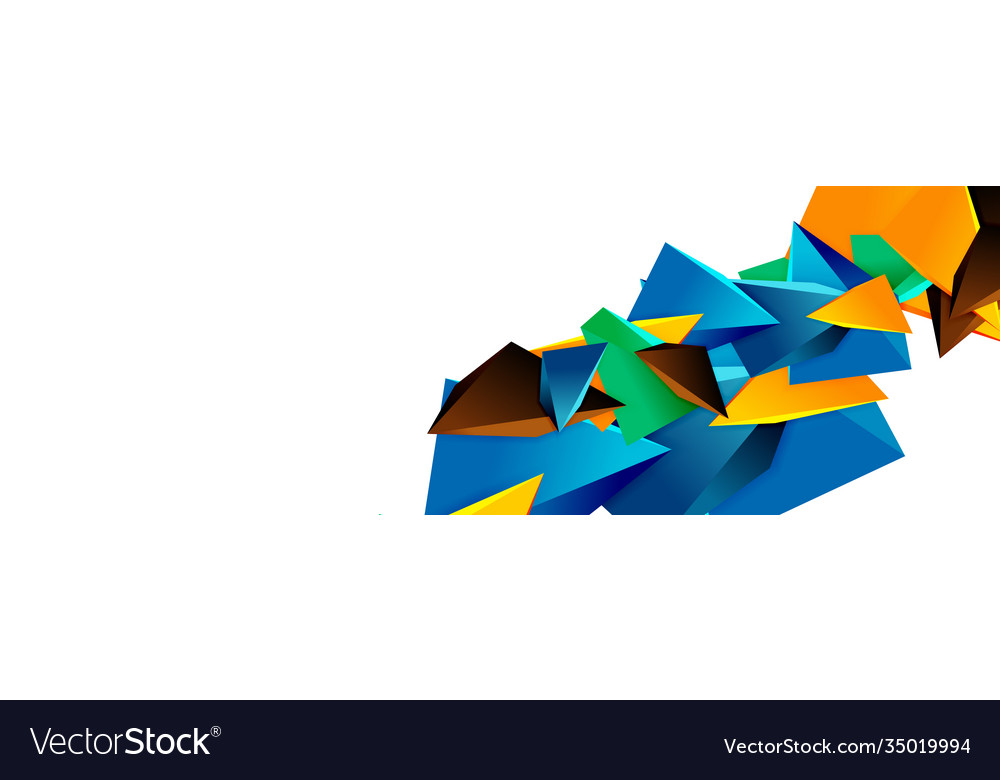 Triangle mosaic abstract background 3d triangular