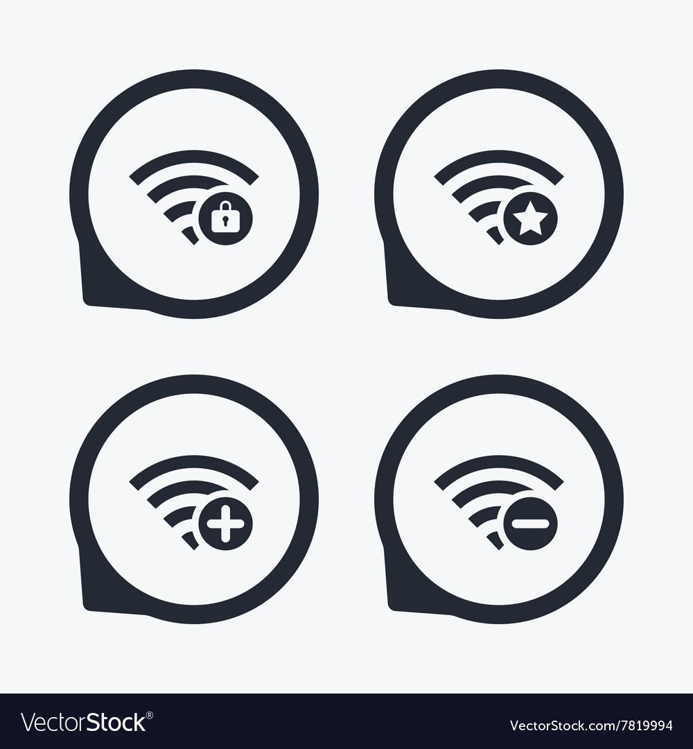 Wifi wireless network icons wi-fi add remove