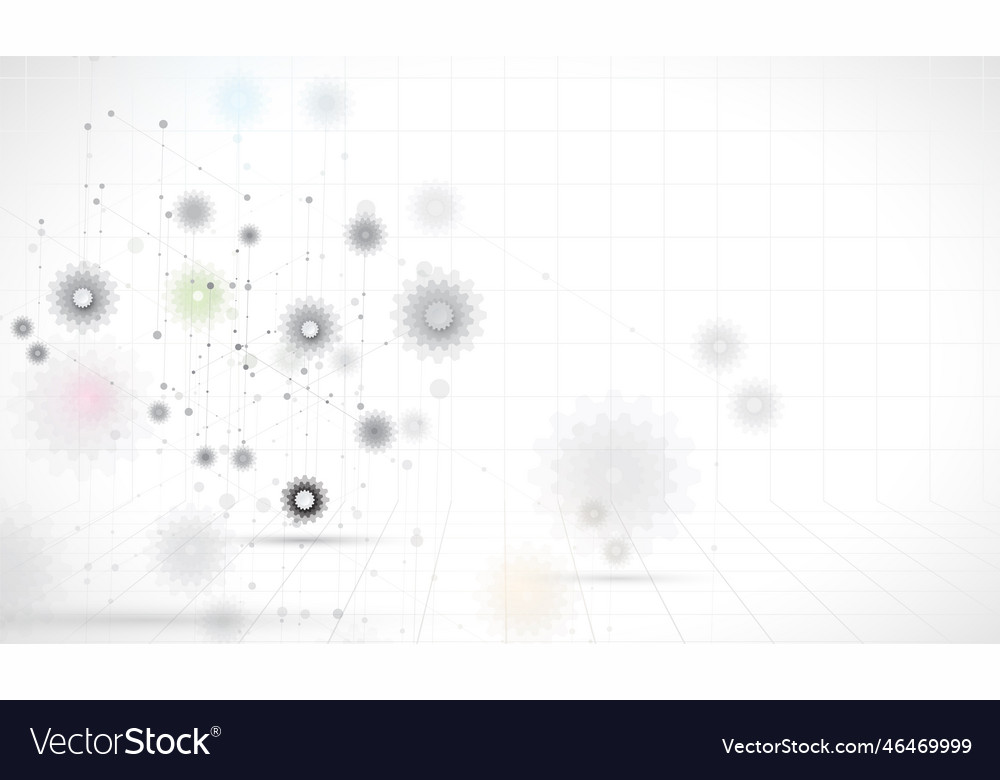 Abstract technology particle virtual molecule vector image Abstract technology particle virtual molecule