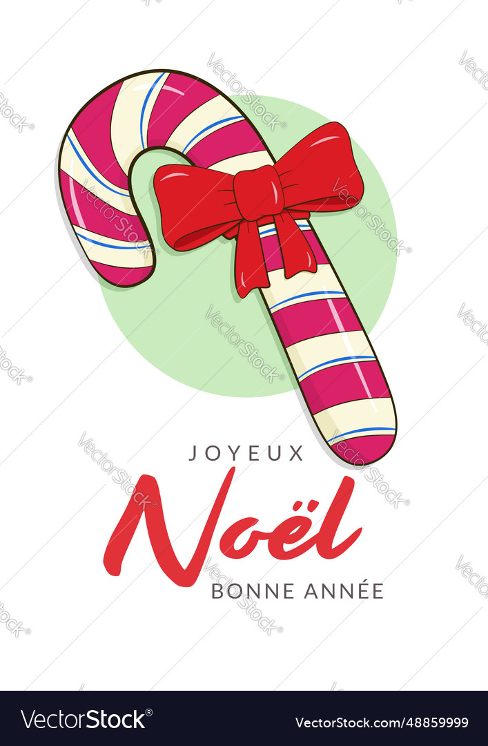 Christmas poster with lettering in french