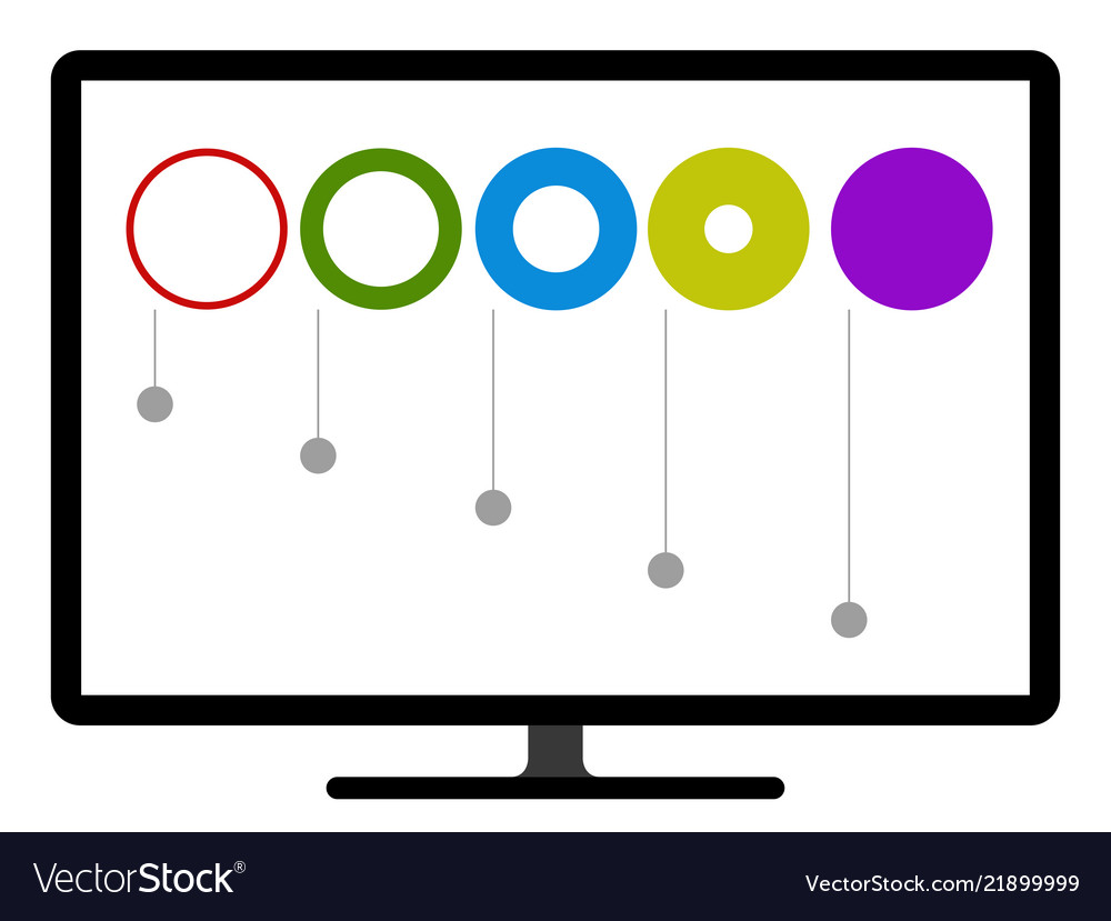 Malte Pie Diagramm auf einem Computer-Bildschirm vector image Malte Pie Diagramm auf einem Computer-Bildschirm